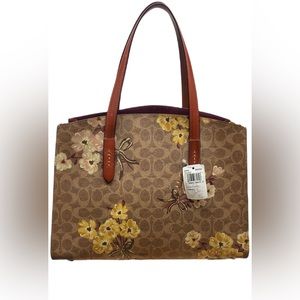 NWT - Coach Charlie Carryall With Prairie Floral Print